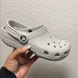 CROCS Kids Gray Slip-On Slippers